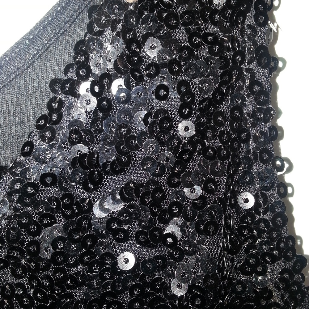 Decree sequin tank top size M women's black - Picture 4 of 7